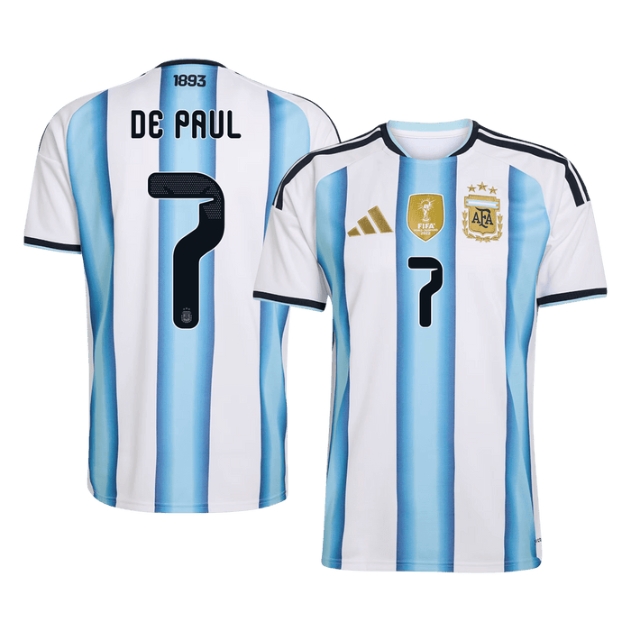 DE PAUL #7 Argentina Home Soccer Jersey 2026