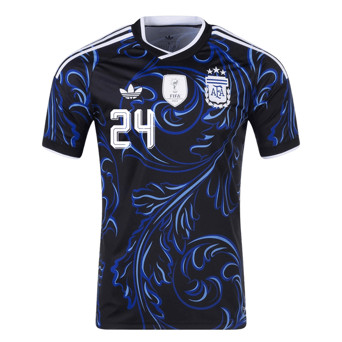 E. FERNANDEZ #24 Argentina Away Soccer Jersey World Cup 2026