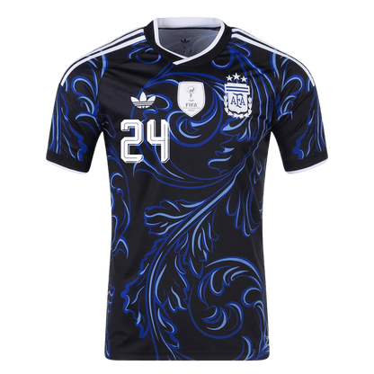 E. FERNANDEZ #24 Argentina Away Soccer Jersey World Cup 2026