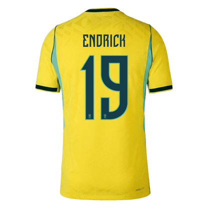 ENDRICK #19 Brazil Home Player Version Jersey World Cup 2026