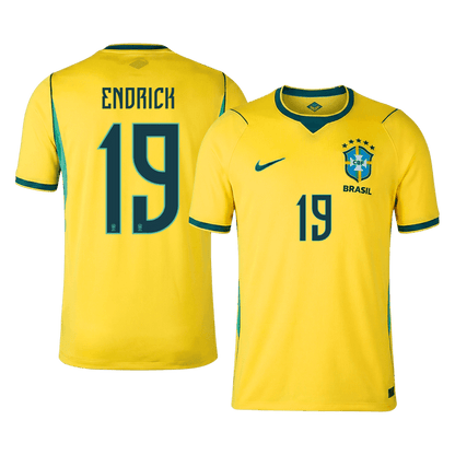 ENDRICK #19 Brazil Home Soccer Jersey World Cup 2026