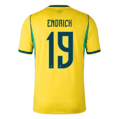 ENDRICK #19 Brazil Home Soccer Jersey World Cup 2026