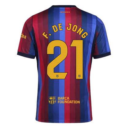 F. DE JONG #21 Barcelona Home Soccer Jersey 2026/27
