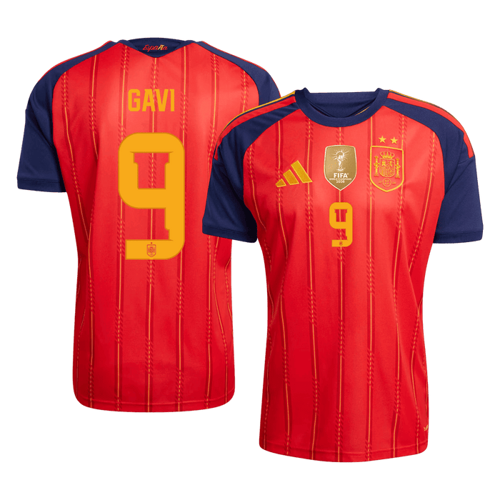 GAVI #9 Spain Home Soccer Jersey World Cup 2026