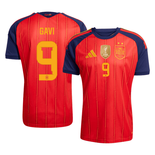 GAVI #9 Spain Home Soccer Jersey World Cup 2026