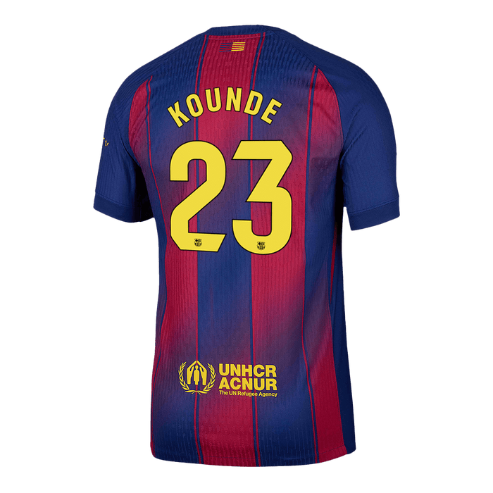 KOUNDE #23 Barcelona Home Authentic Soccer Jersey 2025/26