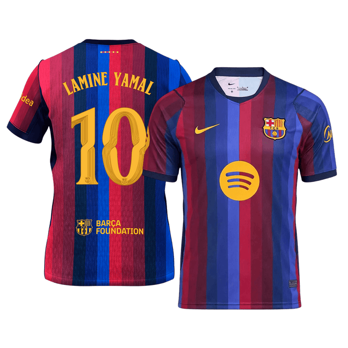 LAMINE YAMAL #10 Barcelona Home Soccer Jersey 2026/27 -UCL