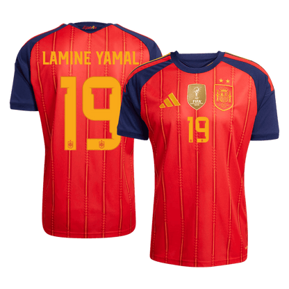 LAMINE YAMAL #19 Spain Home Player Version Jersey World Cup 2026 - Champion