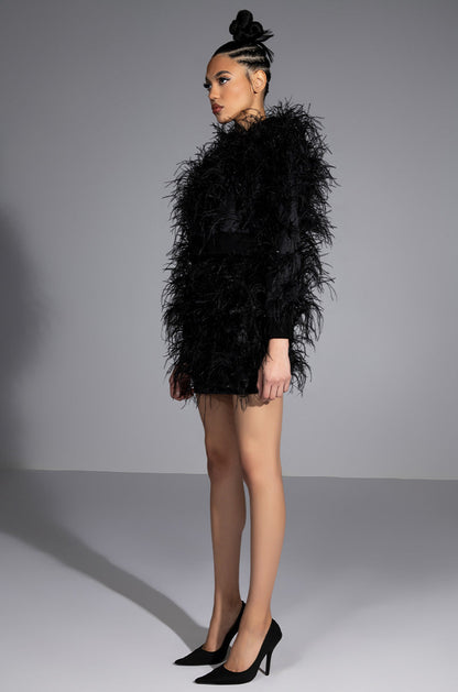 AKIRA 20TH ANNIVERSARY FEATHER MINI SKIRT