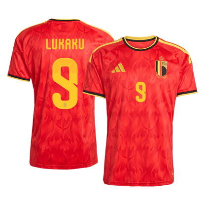 LUKAKU #9 Belgium Home Soccer Jersey World Cup 2026