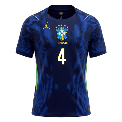 MARQUINHOS #4 Brazil Away Soccer Jersey World Cup 2026