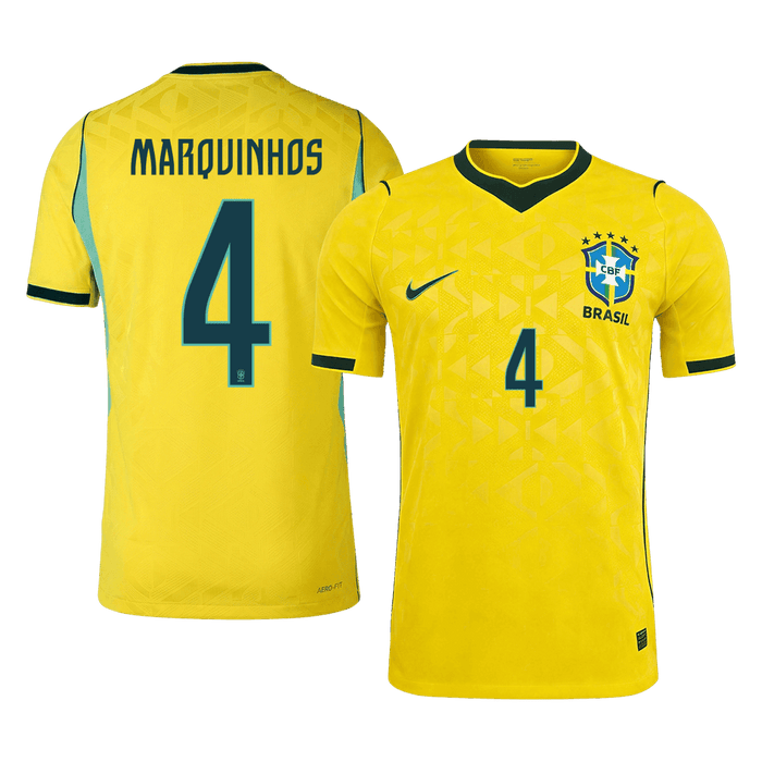 MARQUINHOS #4 Brazil Home Player Version Jersey World Cup 2026