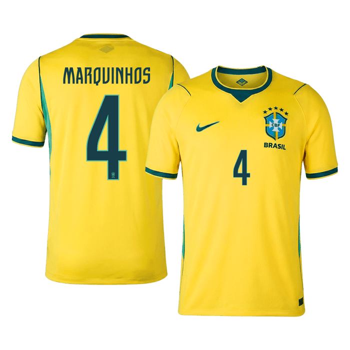 MARQUINHOS #4 Brazil Home Soccer Jersey World Cup 2026
