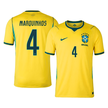 MARQUINHOS #4 Brazil Home Soccer Jersey World Cup 2026