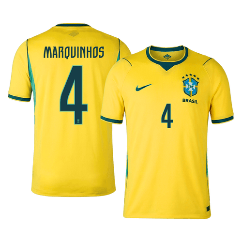 MARQUINHOS #4 Brazil Home Soccer Jersey World Cup 2026