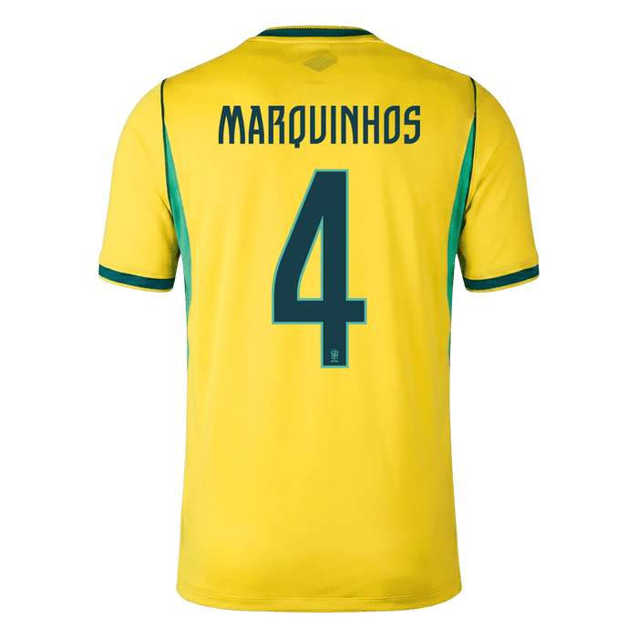 MARQUINHOS #4 Brazil Home Soccer Jersey World Cup 2026