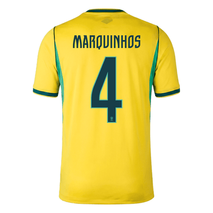 MARQUINHOS #4 Brazil Home Soccer Jersey World Cup 2026