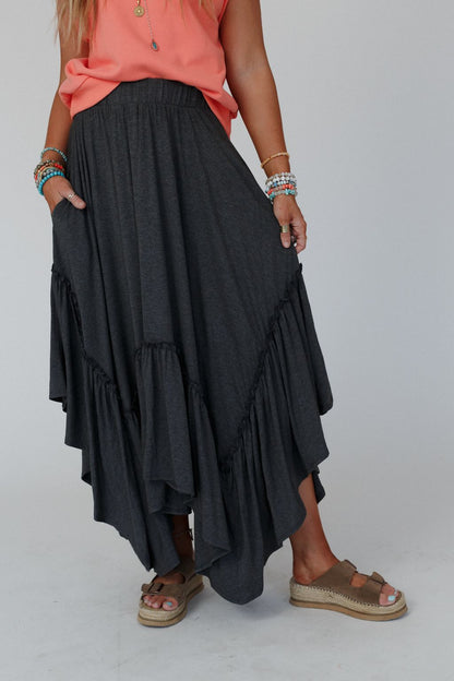 The Nest Forever Beauty Maxi Skirt - Charcoal - Pre Order