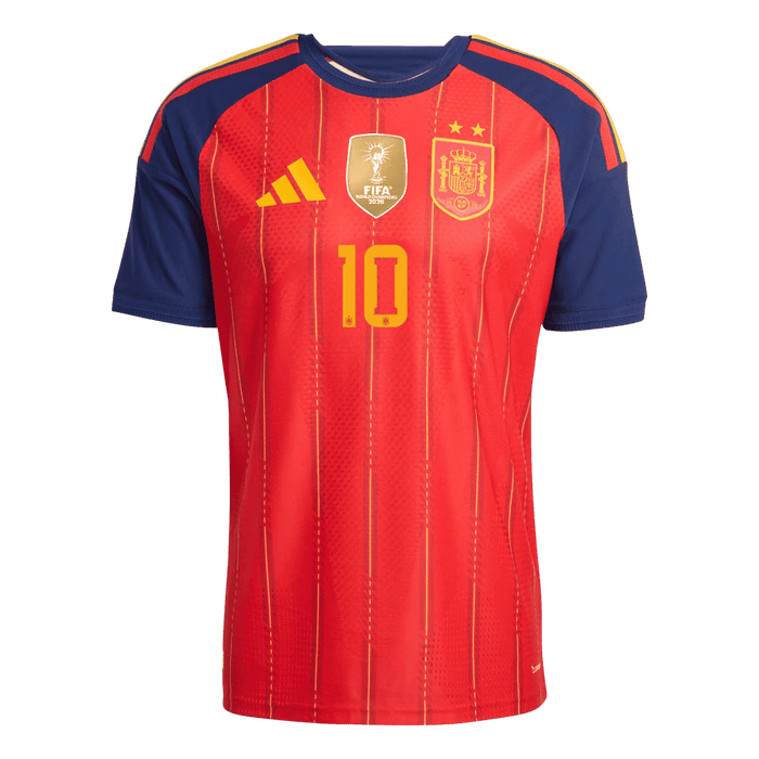 OLMO #10 Spain Home Player Version Jersey World Cup 2026 - Champion