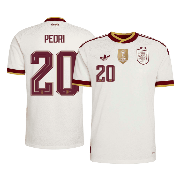 PEDRI #20 Spain Away Player Version Jersey World Cup 2026 - Champion