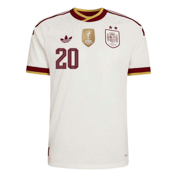 PEDRI #20 Spain Away Player Version Jersey World Cup 2026 - Champion