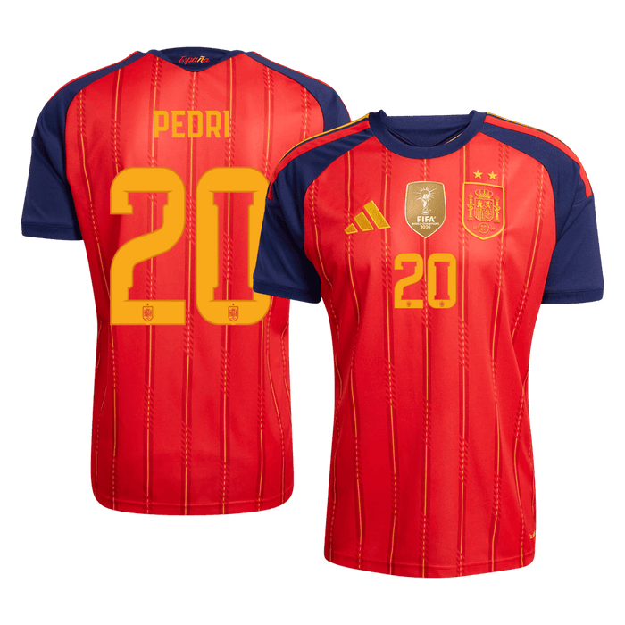 PEDRI #20 Spain Home Soccer Jersey World Cup 2026