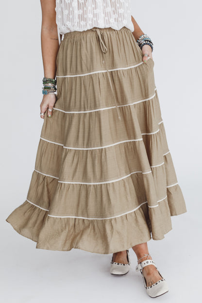 Mossy Grove Maxi Skirt - Olive - Pre Order