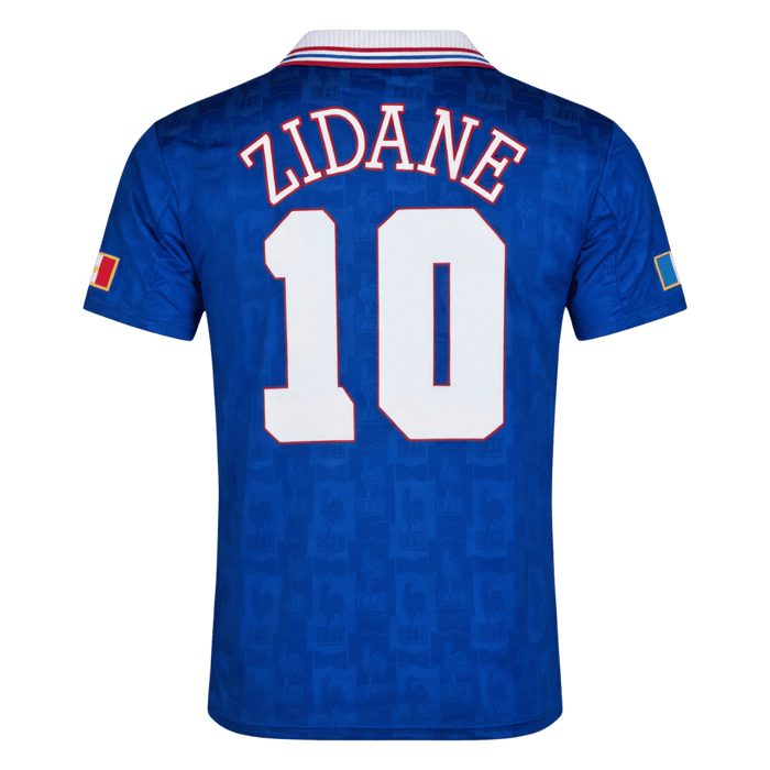 Retro Jersey Zidane #10 France Home Euro Cup 1996