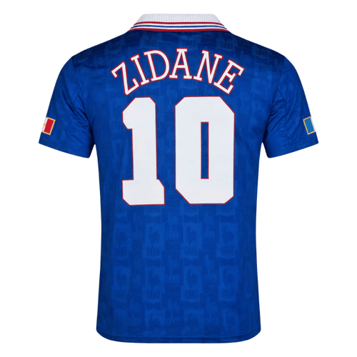 Retro Jersey Zidane #10 France Home Euro Cup 1996