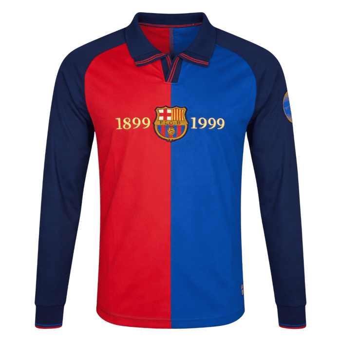 Retro Soccer Jersey Barcelona Home Long Sleeve 1999/00