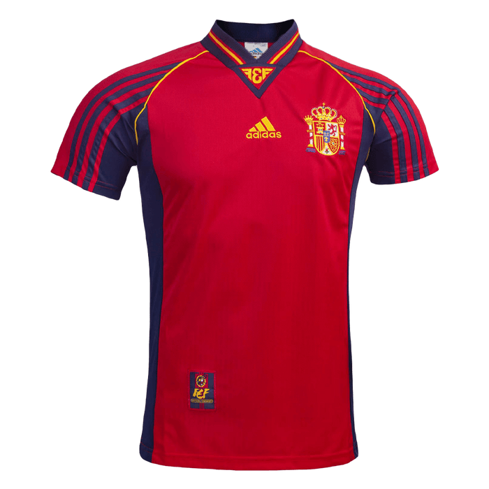 Retro Soccer Jersey Spain Home World Cup 1998