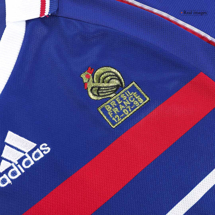 Retro ZIDANE #10 1998 France Home Soccer Jersey