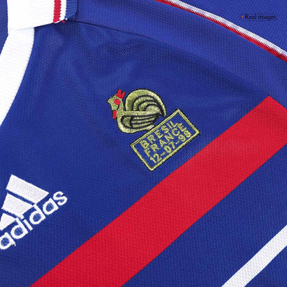 Retro ZIDANE #10 1998 France Home Soccer Jersey