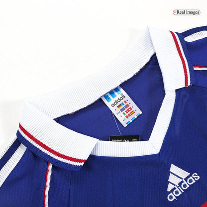 Retro ZIDANE #10 1998 France Home Soccer Jersey