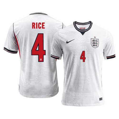 RICE #4 England Home Player Version Jersey World Cup 2026