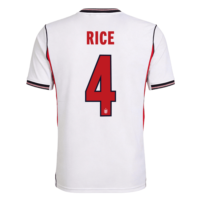 RICE #4 England Home Soccer Jersey World Cup 2026