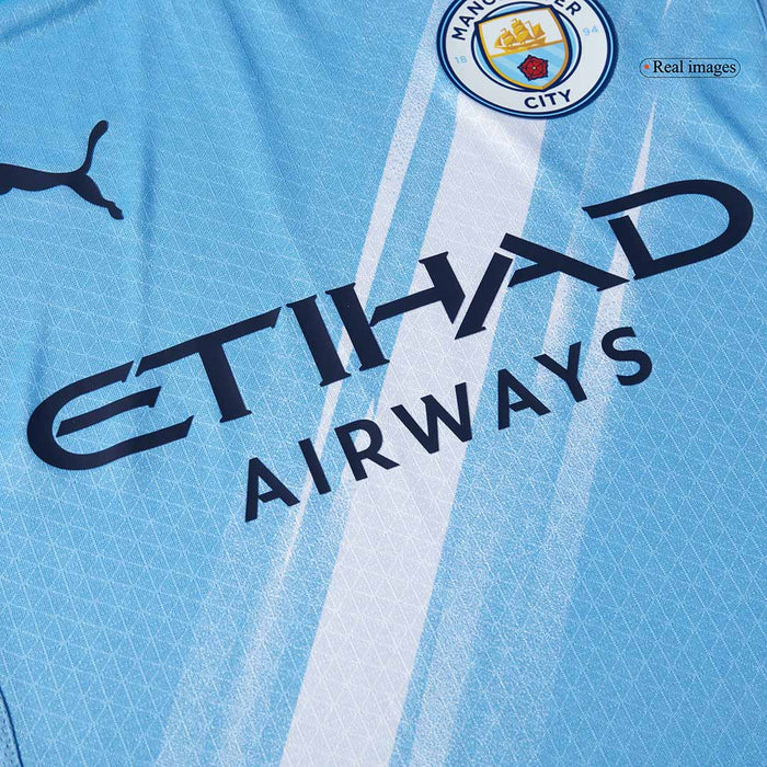 RODRIGO #16 Authentic Manchester City Home Soccer Jersey 2025/26 Blue Jersey - Club World Cup