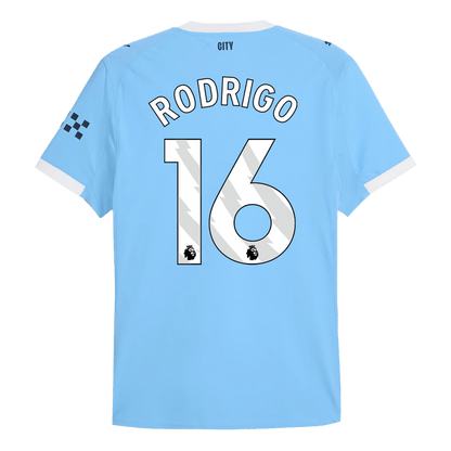 RODRIGO #16 Authentic Manchester City Home Soccer Jersey 2025/26 Blue