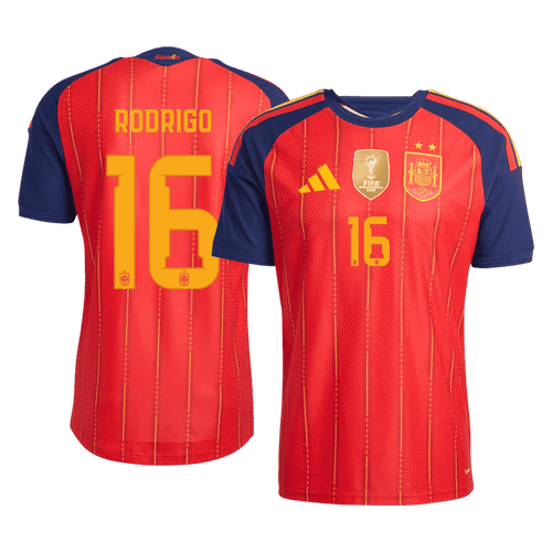 RODRIGO #16 Spain Home Player Version Jersey World Cup 2026 - Champion