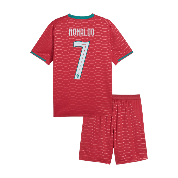 RONALDO #7 Portugal Home World Cup Kids Soccer Jerseys Kit 2026