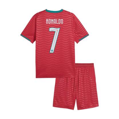 RONALDO #7 Portugal Home World Cup Kids Soccer Jerseys Kit 2026