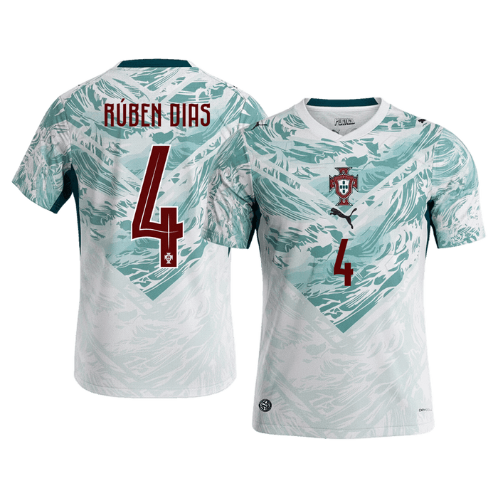 RúBEN DIAS #4 Portugal Away Soccer Jersey World Cup 2026