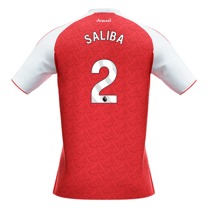 SALIBA #2 Arsenal Home Soccer Jersey 2025/26