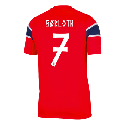 S?RLOTH #7 Norway Home Soccer Jersey World Cup 2026