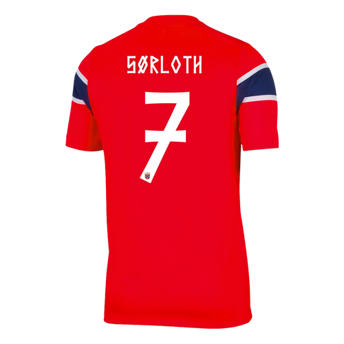 S?RLOTH #7 Norway Home Soccer Jersey World Cup 2026