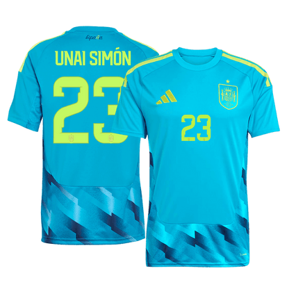 UNAI SIMóN #23 Spain Goalkeeper Soccer Jersey World Cup 2026 Blue