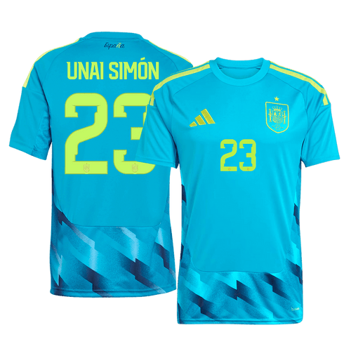 UNAI SIMóN #23 Spain Goalkeeper Soccer Jersey World Cup 2026 Blue
